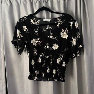 Black floral top